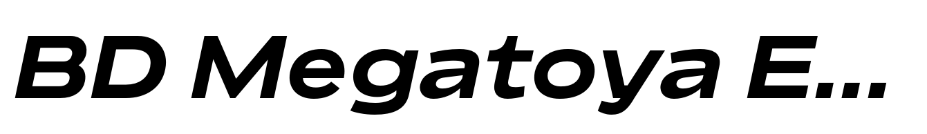 BD Megatoya Extended Extra Bold Italic
